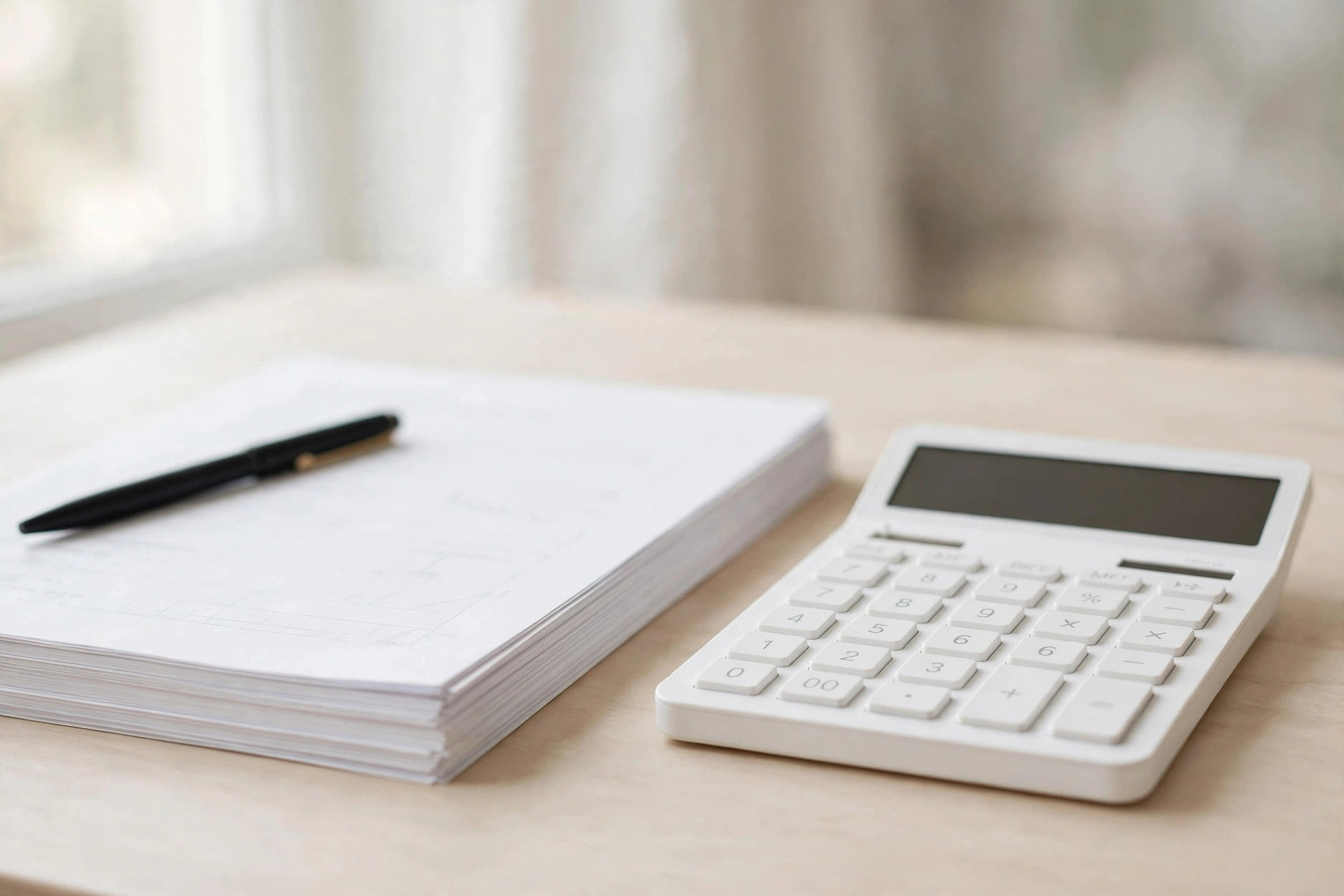 Calculator beside a mortgage pre-approval letter